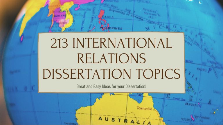 good dissertation topics for international relations